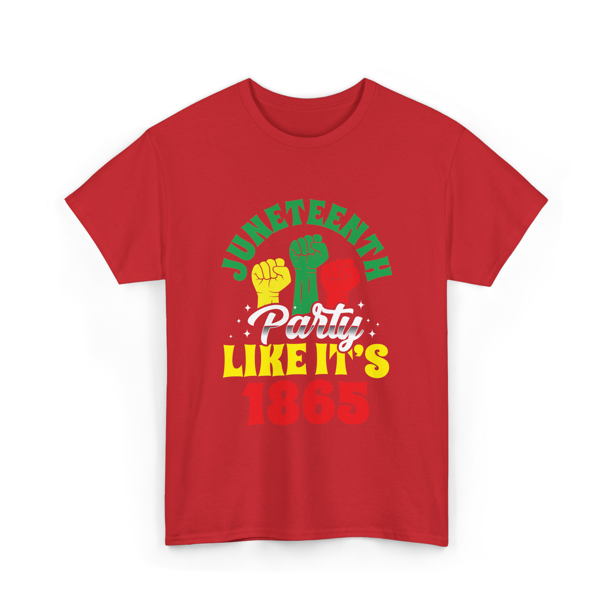 Juneteenth Party Like It's 1865 Celebration T-Shirt - Red