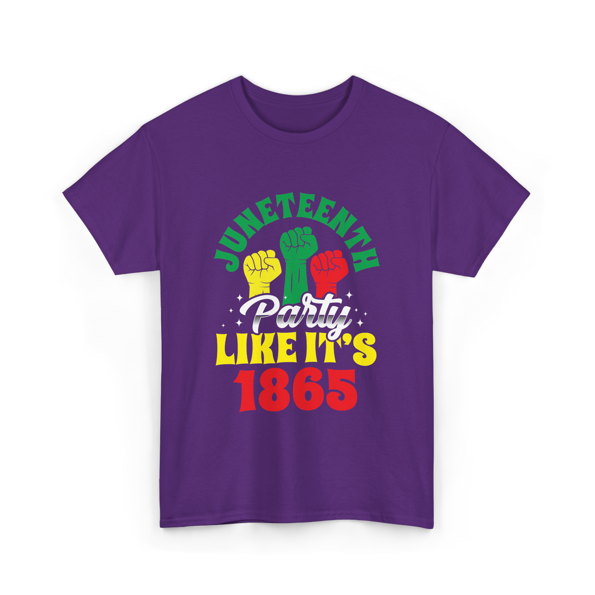 Juneteenth Party Like It's 1865 Celebration T-Shirt - Purple