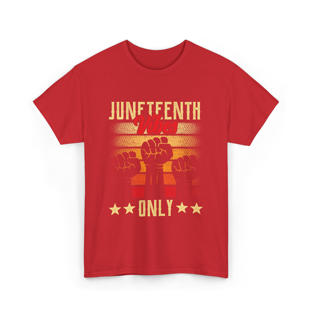 Juneteenth Vibes Only Celebration T-Shirt - Red