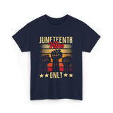 Juneteenth Vibes Only Celebration T-Shirt - Navy