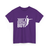 Just A Basketball Boy Player T-Shirt - Purple