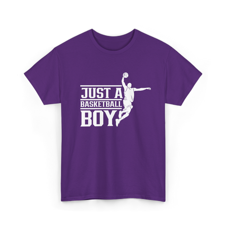 Just A Basketball Boy Player T-Shirt - Purple