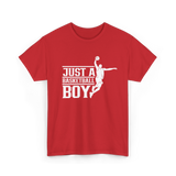 Just A Basketball Boy Player T-Shirt - Red