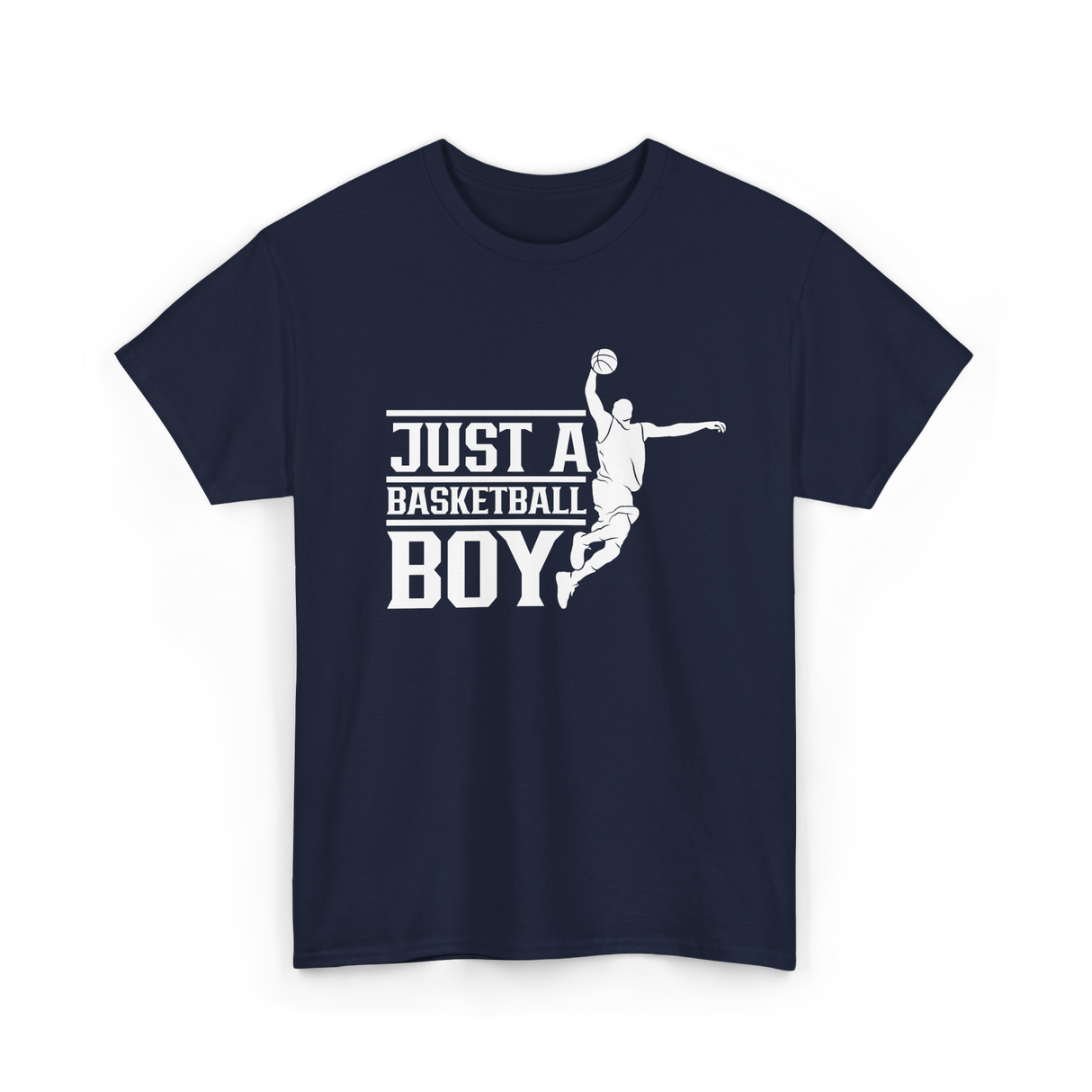 Just A Basketball Boy Player T-Shirt - Navy