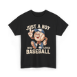 Just a Boy Baseball Boys T-Shirt - Black