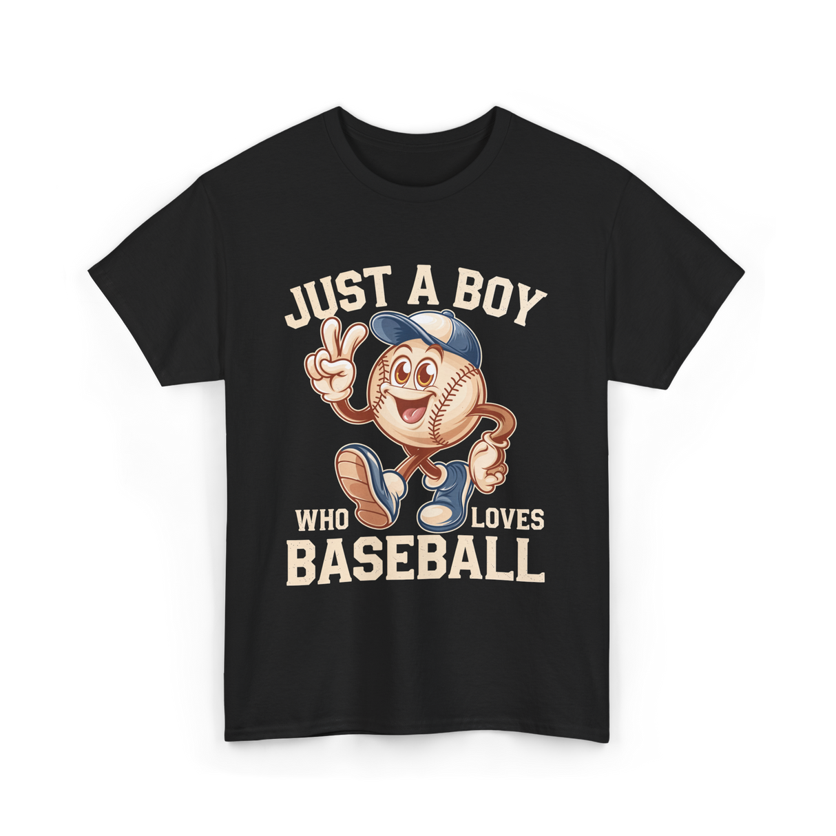 Just a Boy Baseball Boys T-Shirt - Black