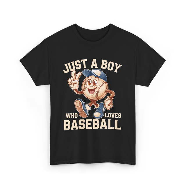 Just a Boy Baseball Boys T-Shirt - Black