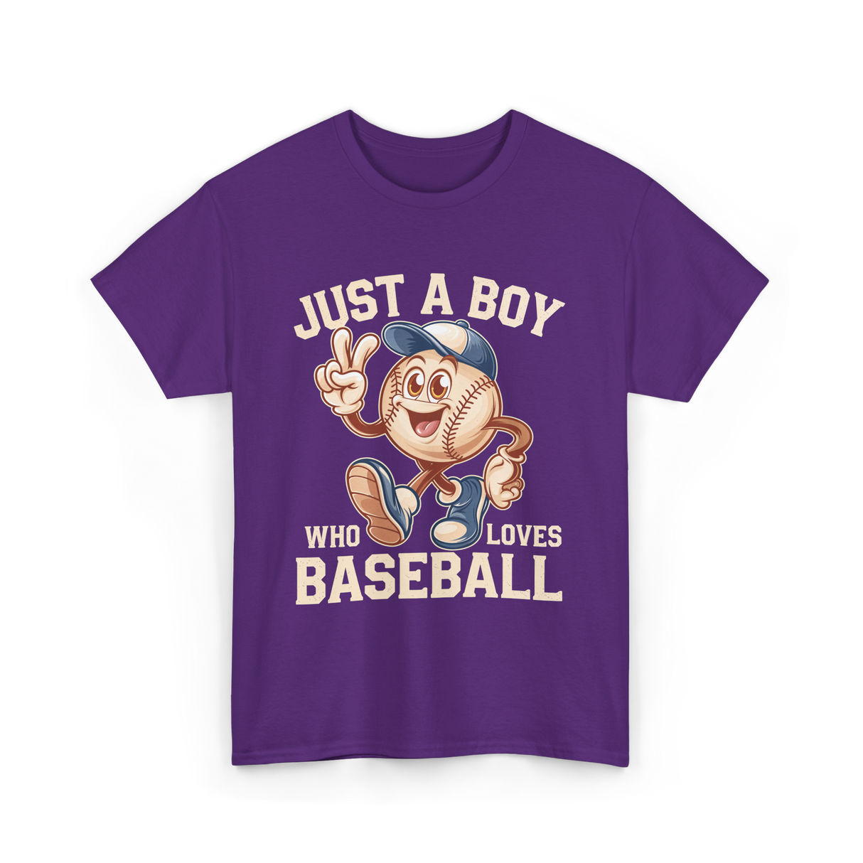 Just a Boy Baseball Boys T-Shirt - Purple