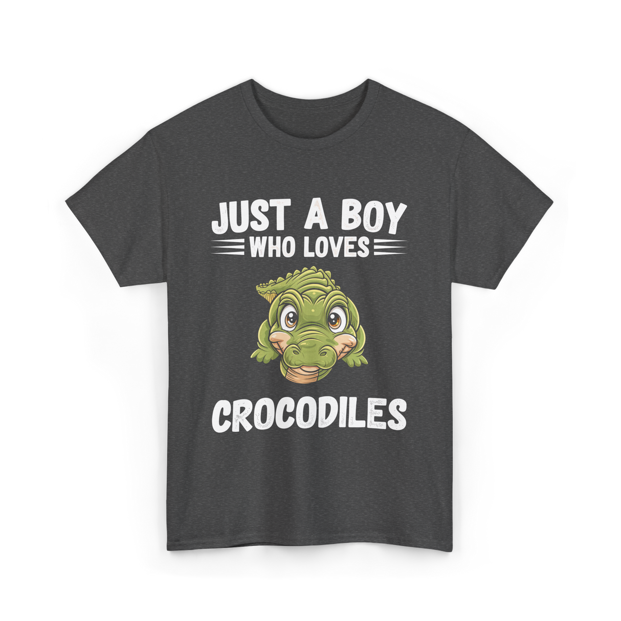 Just A Boy Crocodiles T-Shirt - Dark Heather