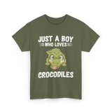 Just A Boy Crocodiles T-Shirt - Military Green