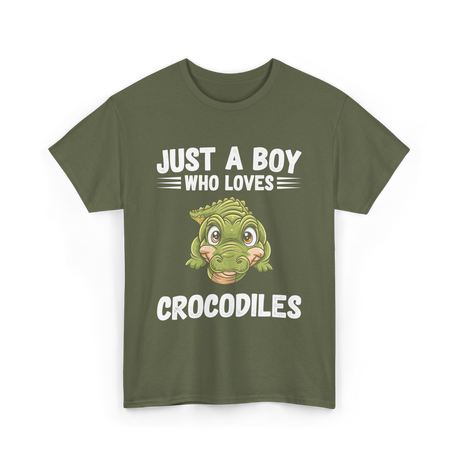 Just A Boy Crocodiles T-Shirt - Military Green