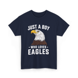 Just A Boy Eagles Bird T-Shirt - Navy