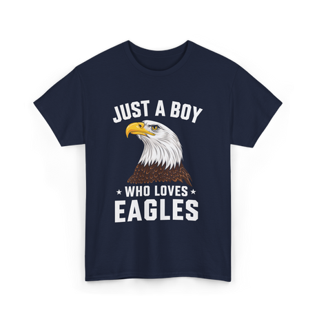 Just A Boy Eagles Bird T-Shirt - Navy