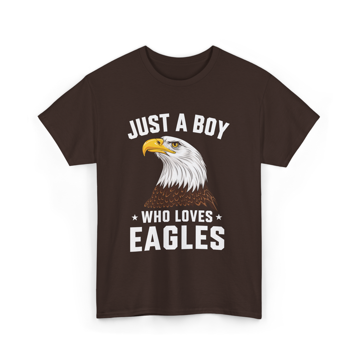 Just A Boy Eagles Bird T-Shirt - Dark Chocolate