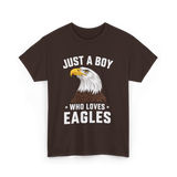 Just A Boy Eagles Bird T-Shirt - Dark Chocolate