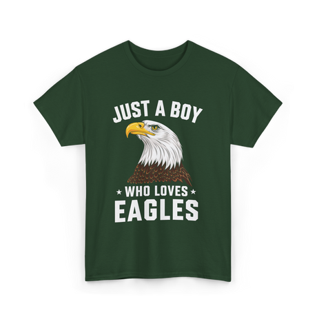 Just A Boy Eagles Bird T-Shirt - Forest Green