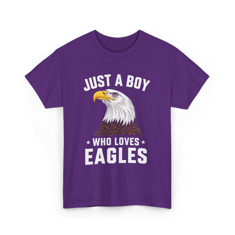 Just A Boy Eagles Bird T-Shirt - Purple