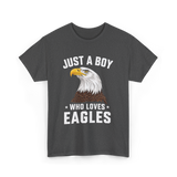 Just A Boy Eagles Bird T-Shirt - Dark Heather