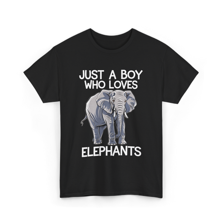 Just A Boy Elephants Elephant T-Shirt - Black