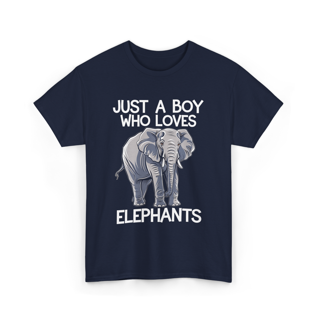 Just A Boy Elephants Elephant T-Shirt - Navy