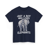 Just A Boy Elephants Elephant T-Shirt - Navy