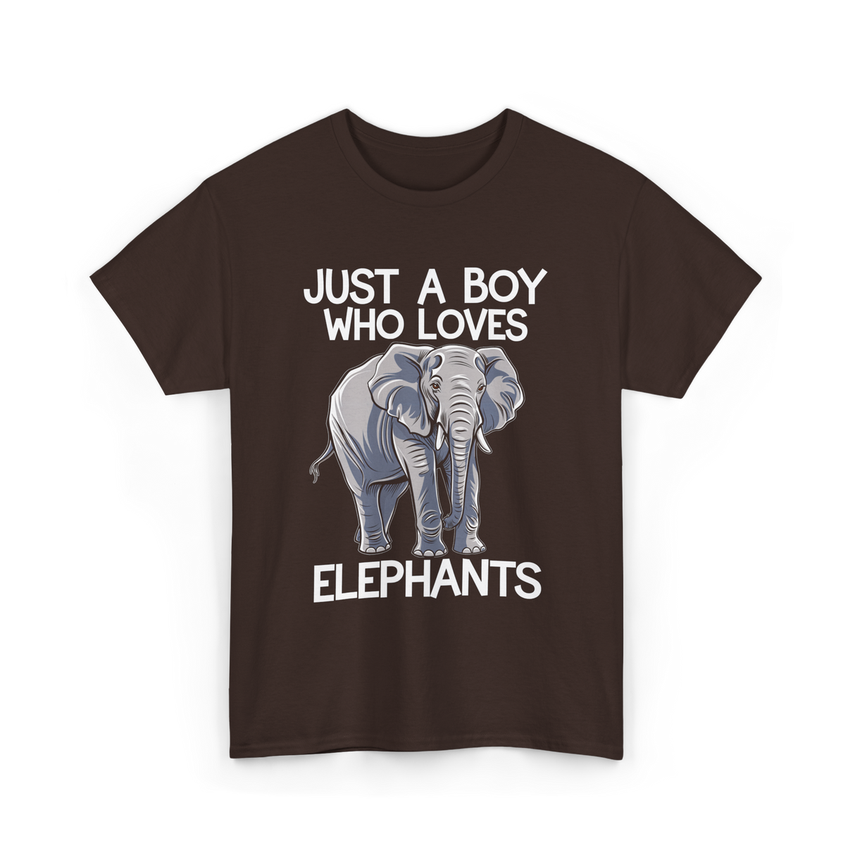 Just A Boy Elephants Elephant T-Shirt - Dark Chocolate