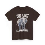 Just A Boy Elephants Elephant T-Shirt - Dark Chocolate