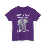 Just A Boy Elephants Elephant T-Shirt - Purple