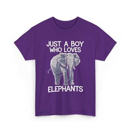 Just A Boy Elephants Elephant T-Shirt - Purple