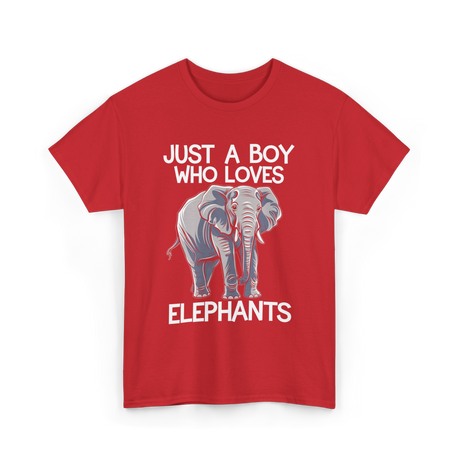 Just A Boy Elephants Elephant T-Shirt - Red