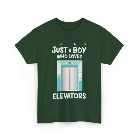 Just a Boy Elevators T-Shirt - Forest Green