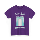 Just a Boy Elevators T-Shirt - Purple