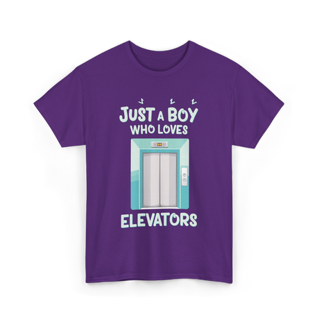 Just a Boy Elevators T-Shirt - Purple