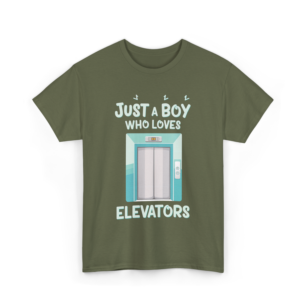 Just a Boy Elevators T-Shirt - Military Green