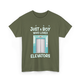 Just a Boy Elevators T-Shirt - Military Green