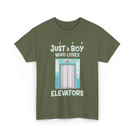 Just a Boy Elevators T-Shirt - Military Green