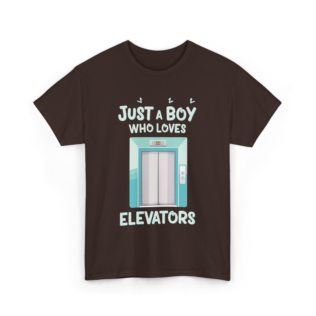 Just a Boy Elevators T-Shirt - Dark Chocolate