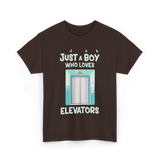 Just a Boy Elevators T-Shirt - Dark Chocolate