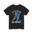 Just A Boy Ice Hockey Player T-Shirt - Black