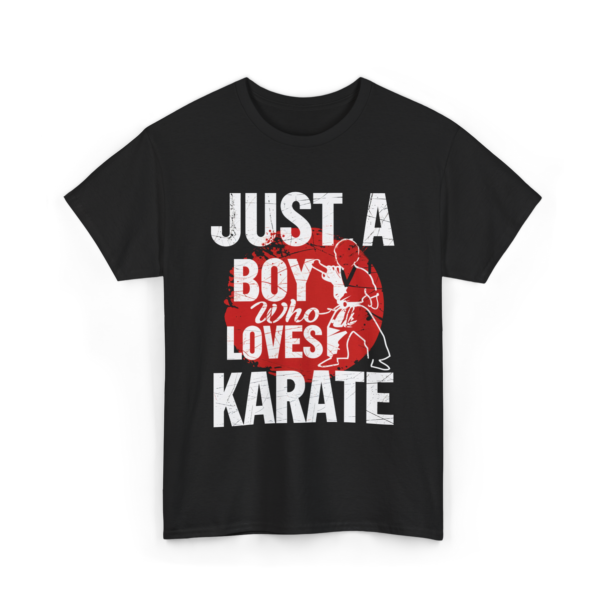 Just A Boy Karate Martial Arts T-Shirt - Black