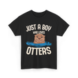 Just a Boy Otters Kids T-Shirt - Black