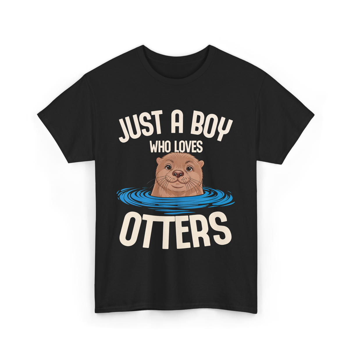 Just a Boy Otters Kids T-Shirt - Black