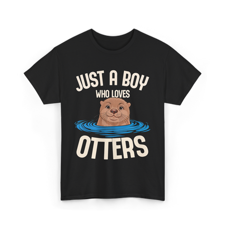 Just a Boy Otters Kids T-Shirt - Black