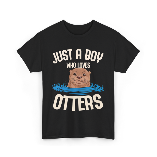 Just a Boy Otters Kids T-Shirt - Black