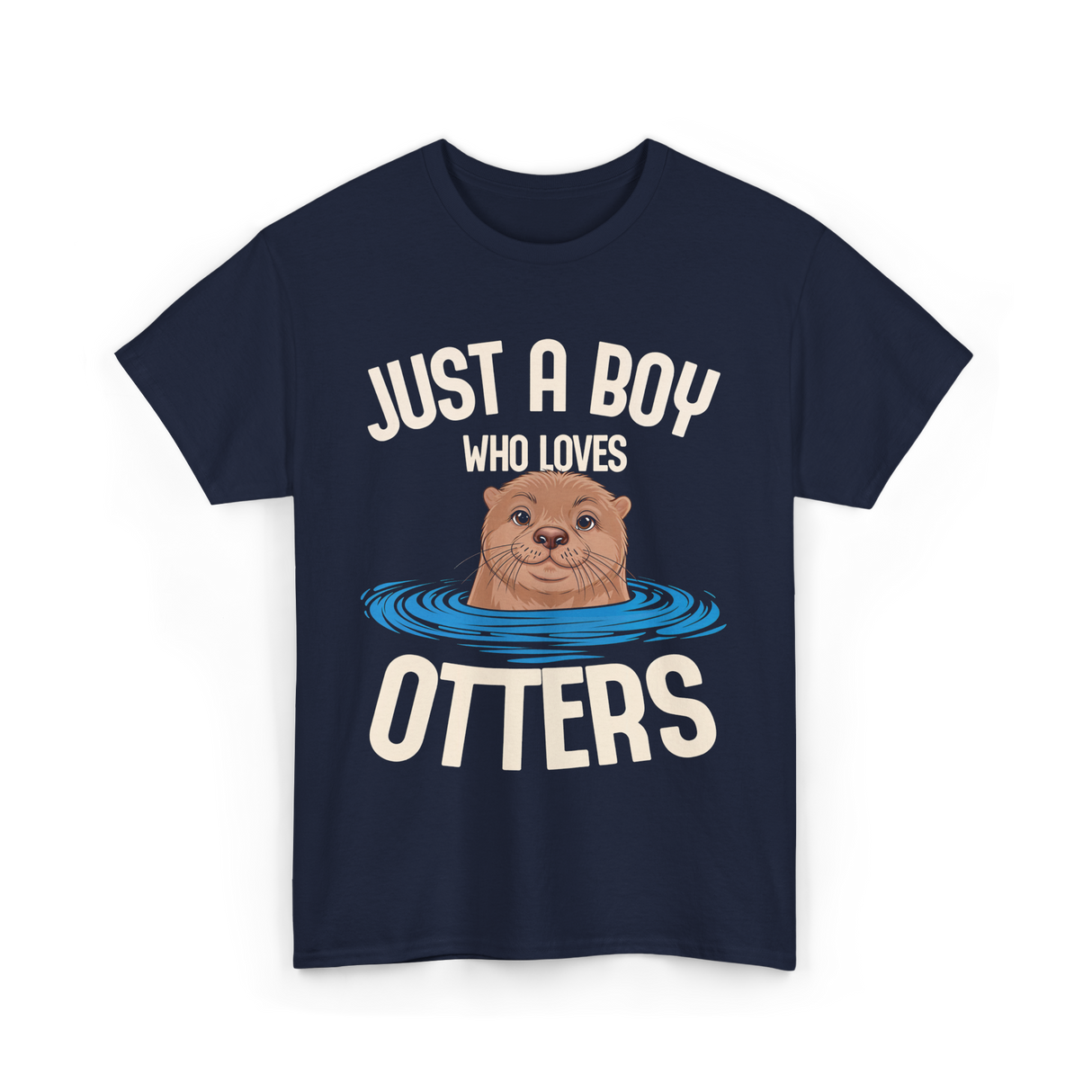 Just a Boy Otters Kids T-Shirt - Navy