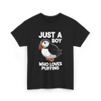 Just a Boy Puffins Puffin T-Shirt - Black