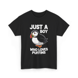 Just a Boy Puffins Puffin T-Shirt - Black