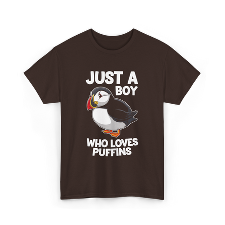 Just a Boy Puffins Puffin T-Shirt - Dark Chocolate