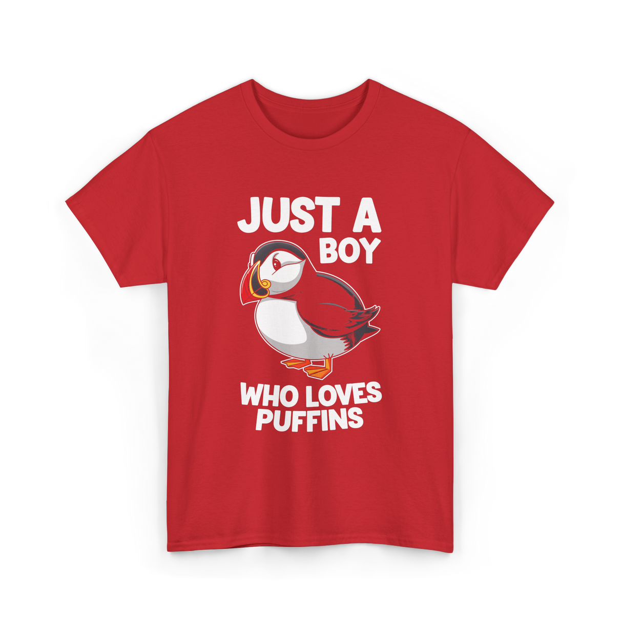 Just a Boy Puffins Puffin T-Shirt - Red