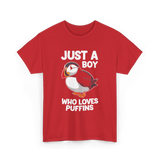 Just a Boy Puffins Puffin T-Shirt - Red